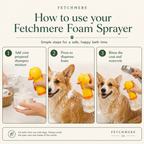 How to use the Fetchmere dog shampoo foam sprayer