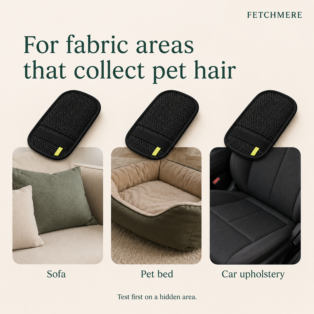 Fetchmere pet hair remover suitable fabric areas