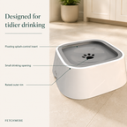 Fetchmere no spill dog water bowl visible feature breakdown