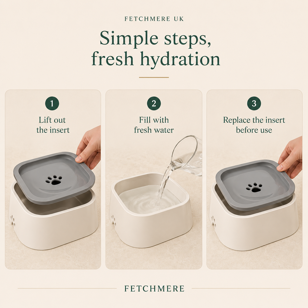 How to set up the Fetchmere no spill dog water bowl