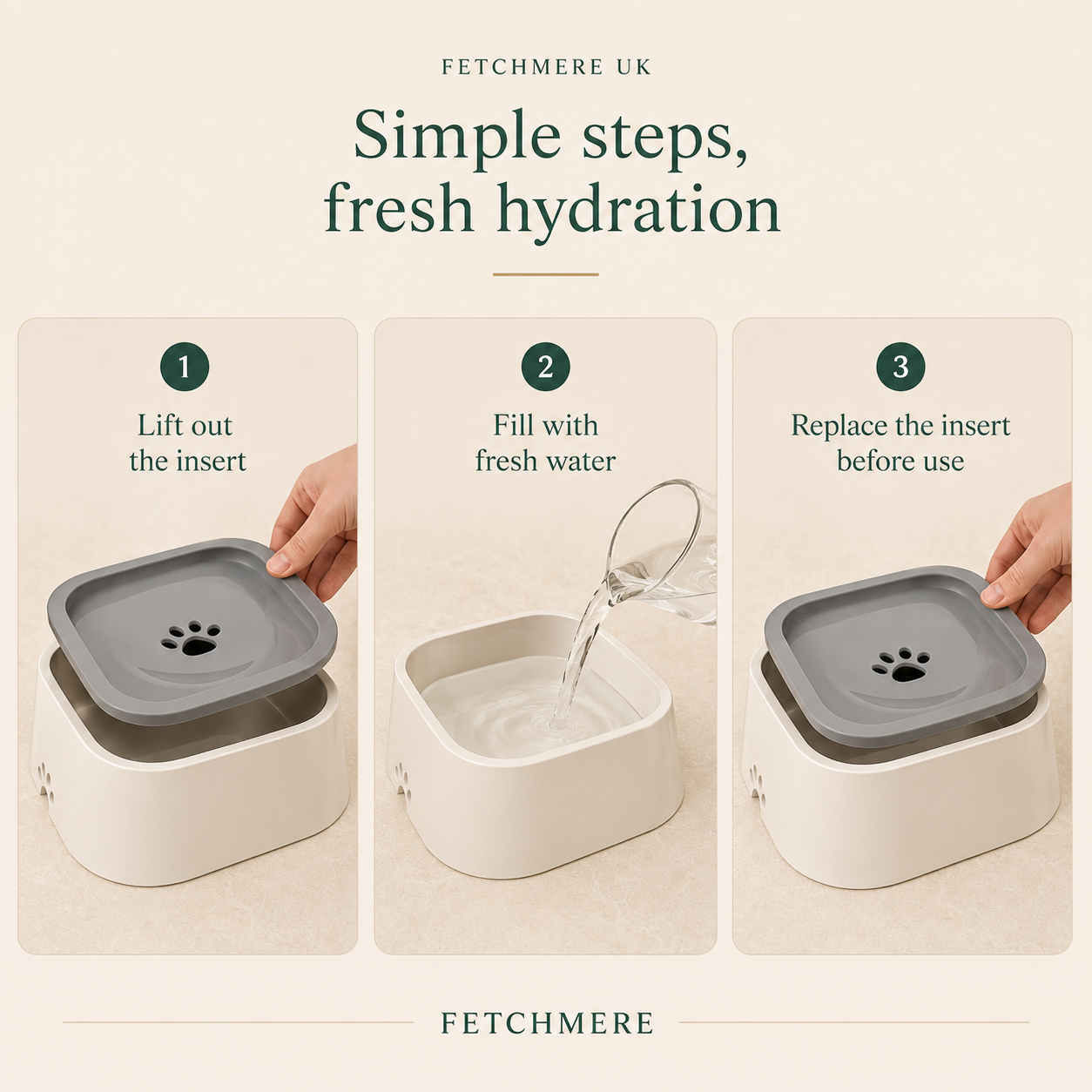 How to set up the Fetchmere no spill dog water bowl