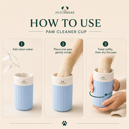 How to use the Fetchmere dog paw cleaner cup