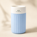 Sky blue and white Fetchmere dog paw cleaner cup