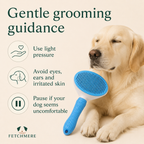 Fetchmere slicker brush safe grooming guidance